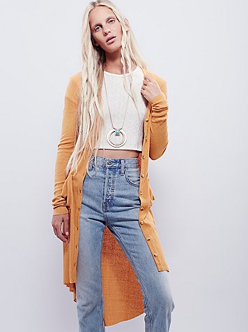 Free People Ribbed Up Maxi Cardigan at Free People Clothing Boutique