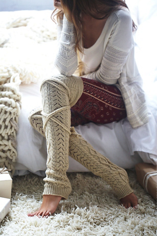 Gorgeous knit leg warmers